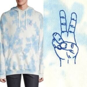 Maison Labiche Peace Tie Dye Hoodie XL Cozy Warm‎ Loungewear